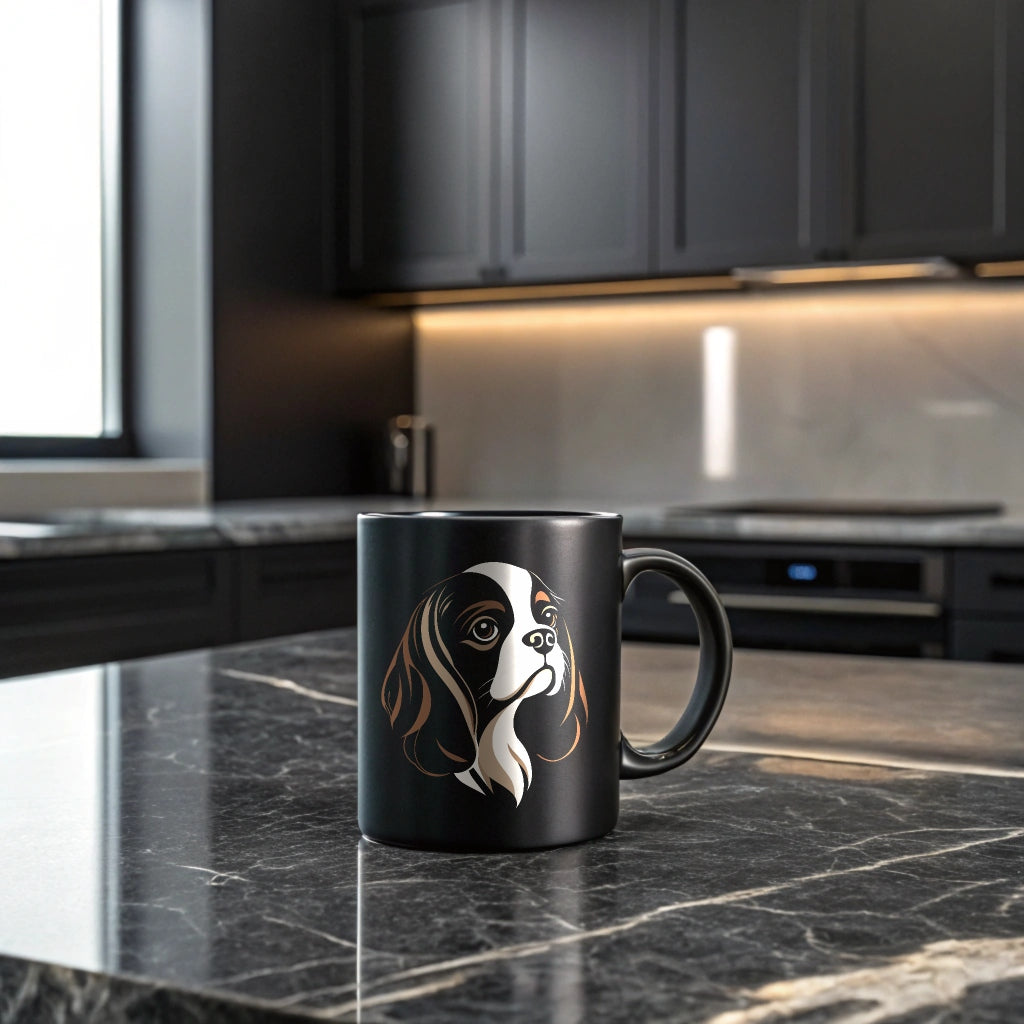 Tricolor Black Glossy Mug