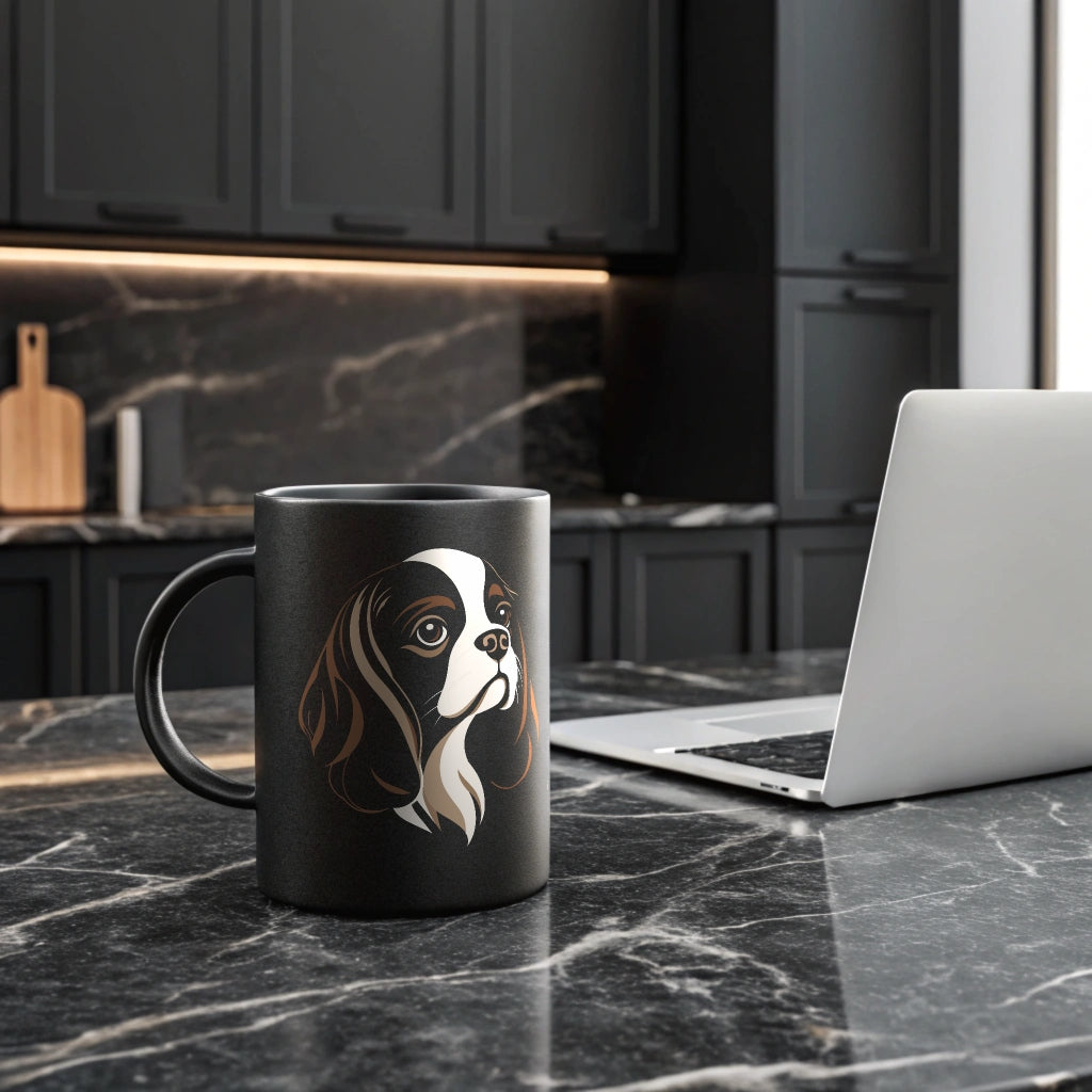 Tricolor Black Glossy Mug