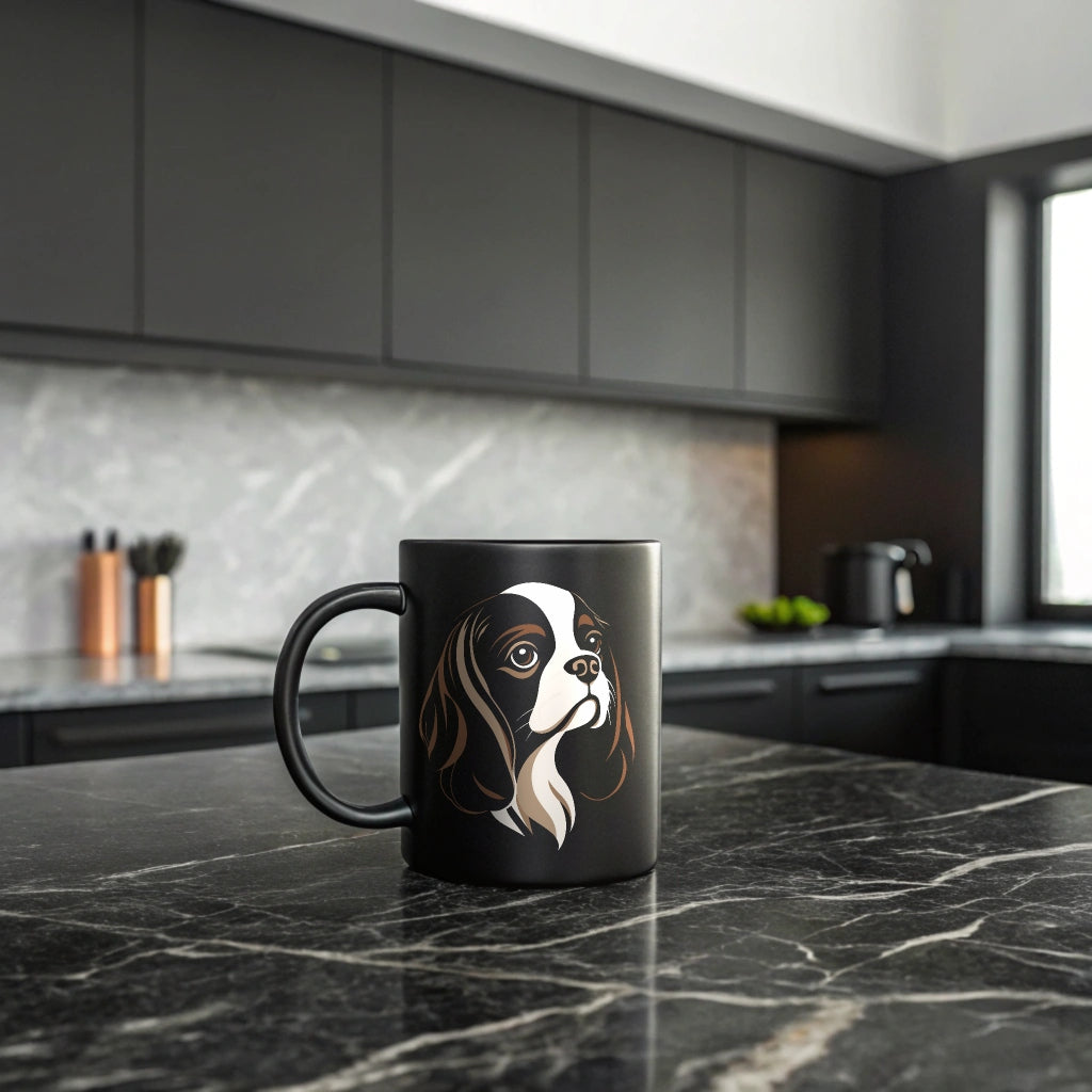 Tricolor Black Glossy Mug