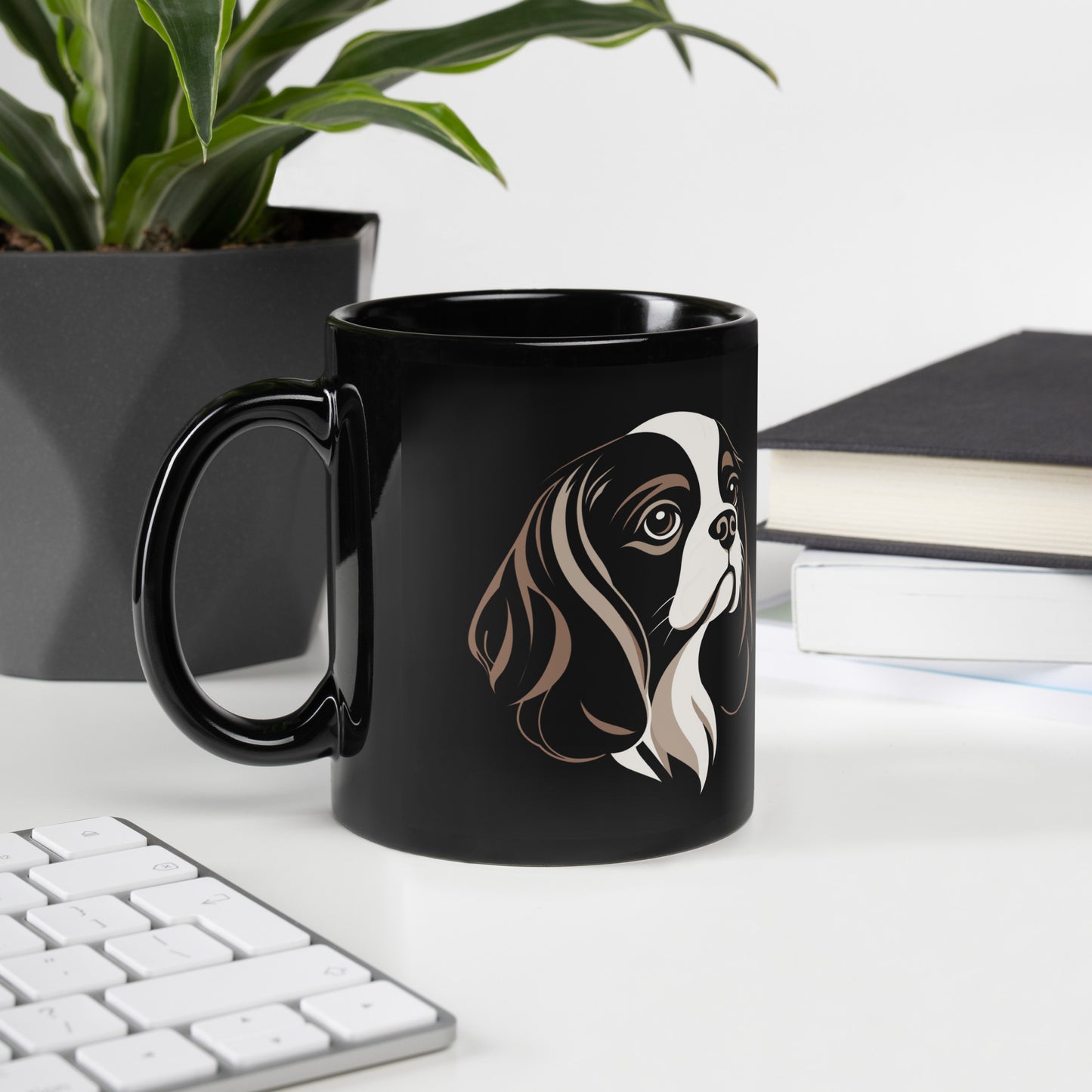 Tricolor Black Glossy Mug