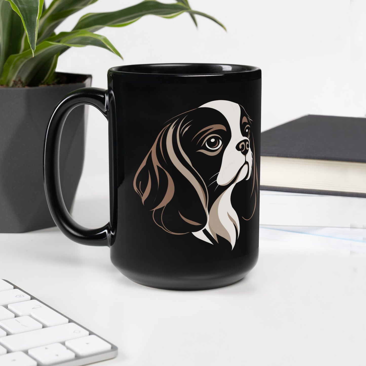 Tricolor Black Glossy Mug